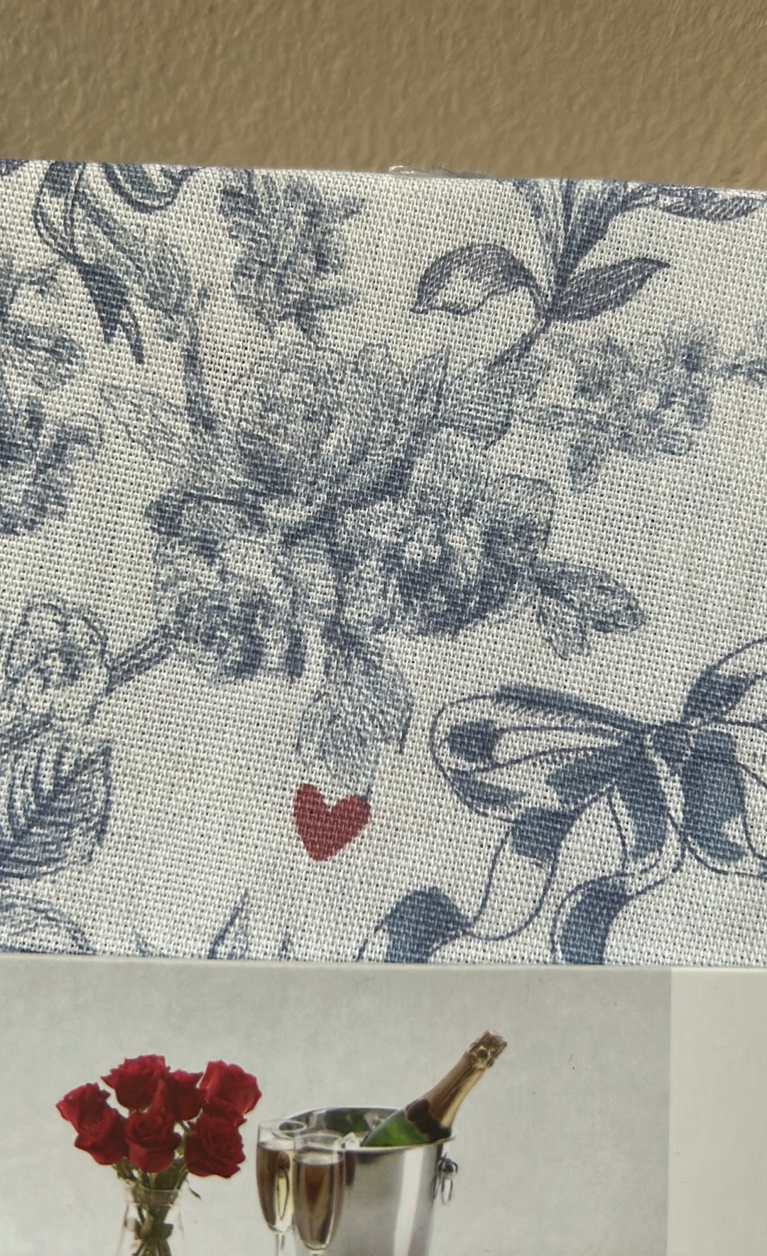 New Valentines Day Tablecloth Floral Bows Hearts Love Etoile Cotton