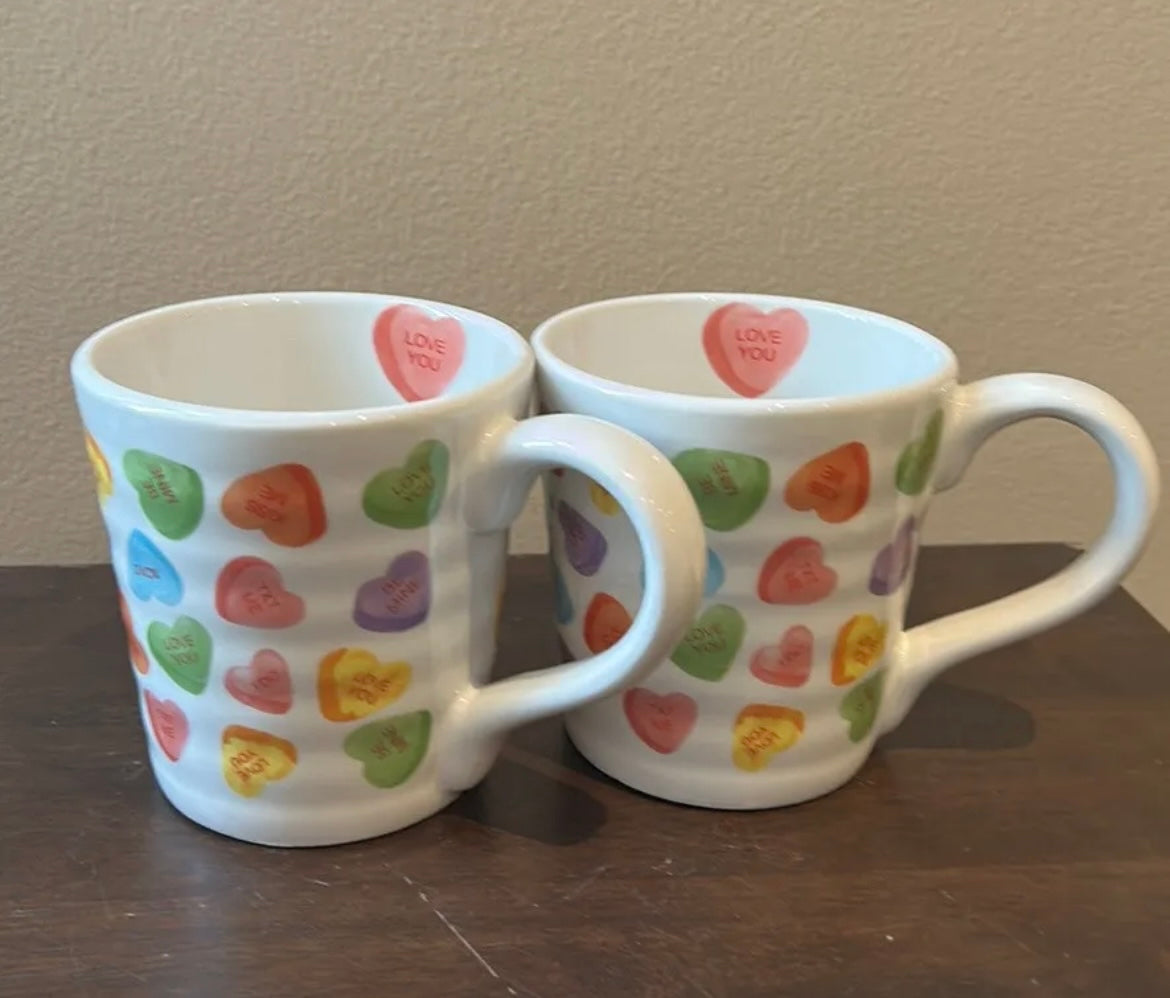 Maxcera Coffee Mugs Set Of 4 Cups New Valentines Day Hearts Love Pride