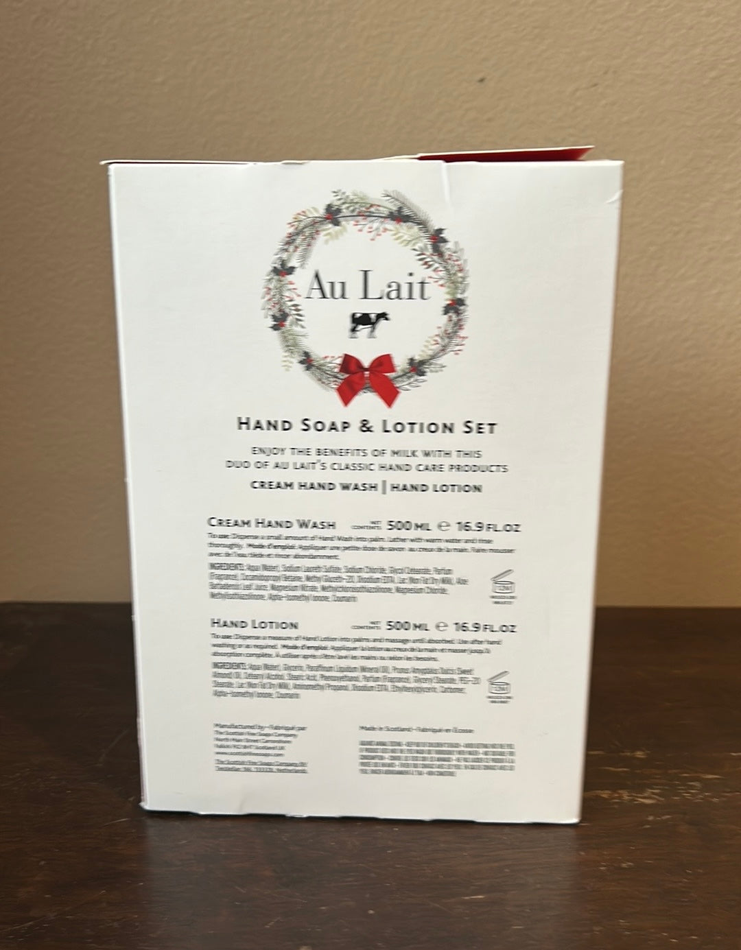 The Scottish Fine Soaps Company Au Lait Hand Wash and Lotion Set, 500ml/16.9 oz