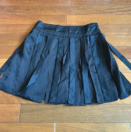 Bebe Womens Sz 4 Fringed Black  Skirt New ST2225
