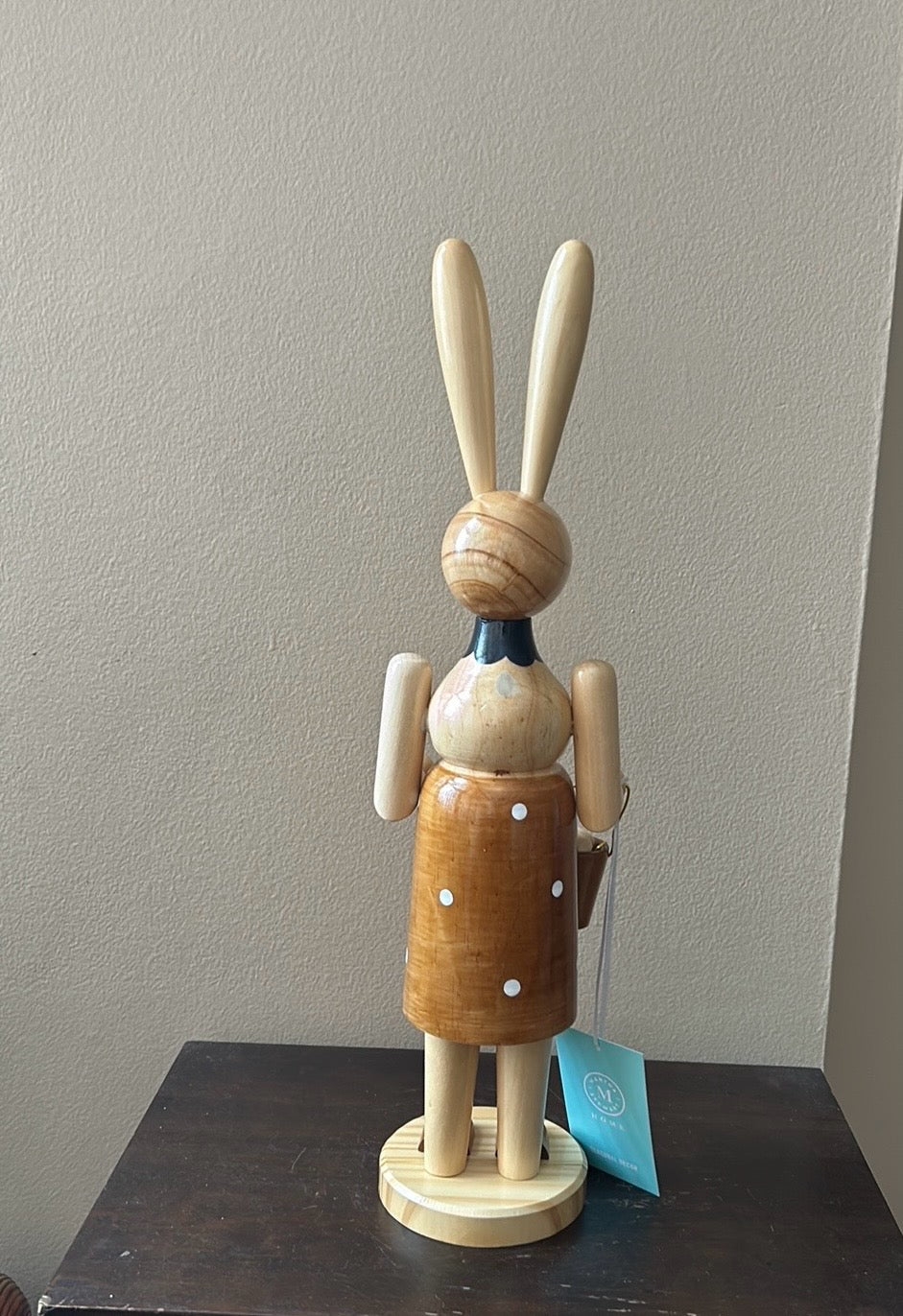 Martha Stewart Wood Easter Bunny With Egg Basket 19” Tall
