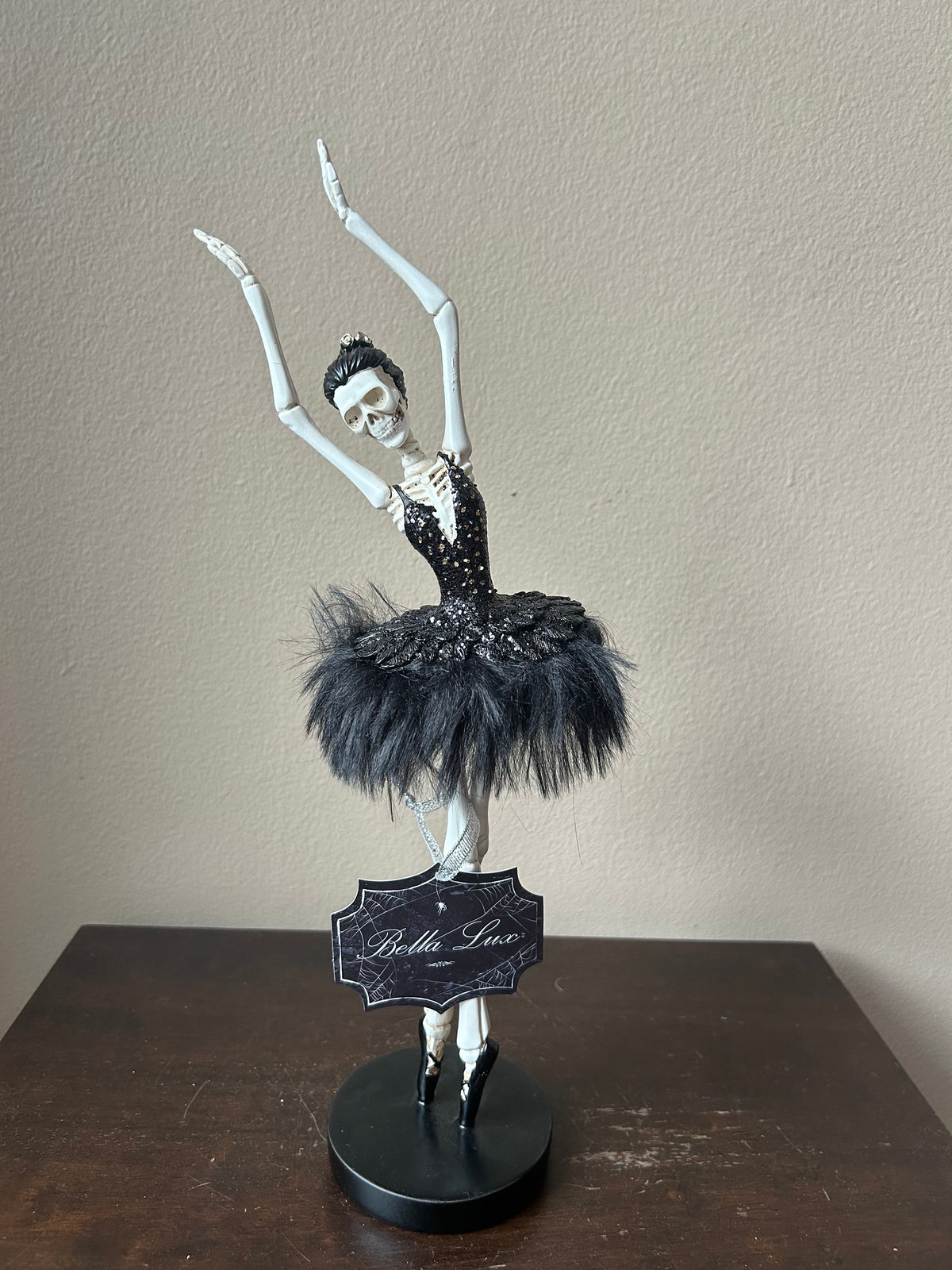 Bella Lux Halloween Ballerina Skeleton Figurine Statue Tabletop New