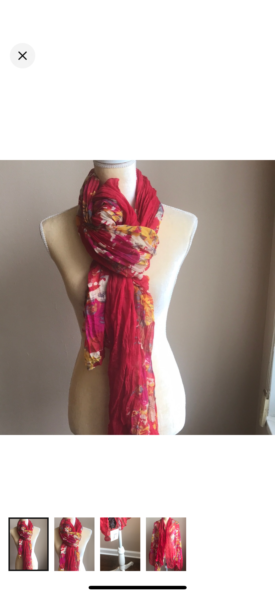 Forever 21 New Crinkle floral print scarf Womens 5000-3102