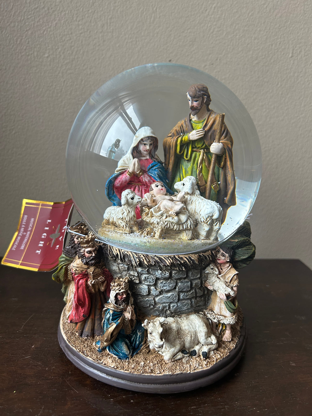 Love & Light Nativity Snowglobe New Baby Jesus Christmas  Shepherds Musical