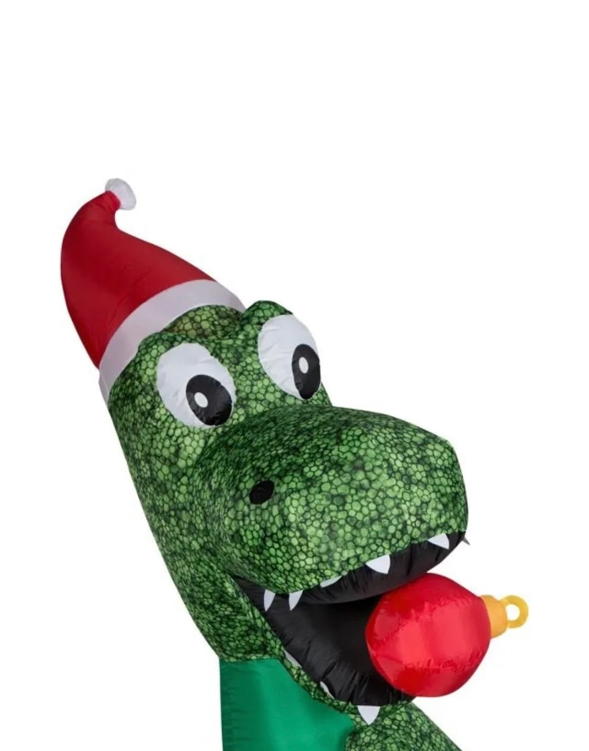 Holiday Time Inflatable T Rex with Christmas Ornament  8.5 Ft Tall