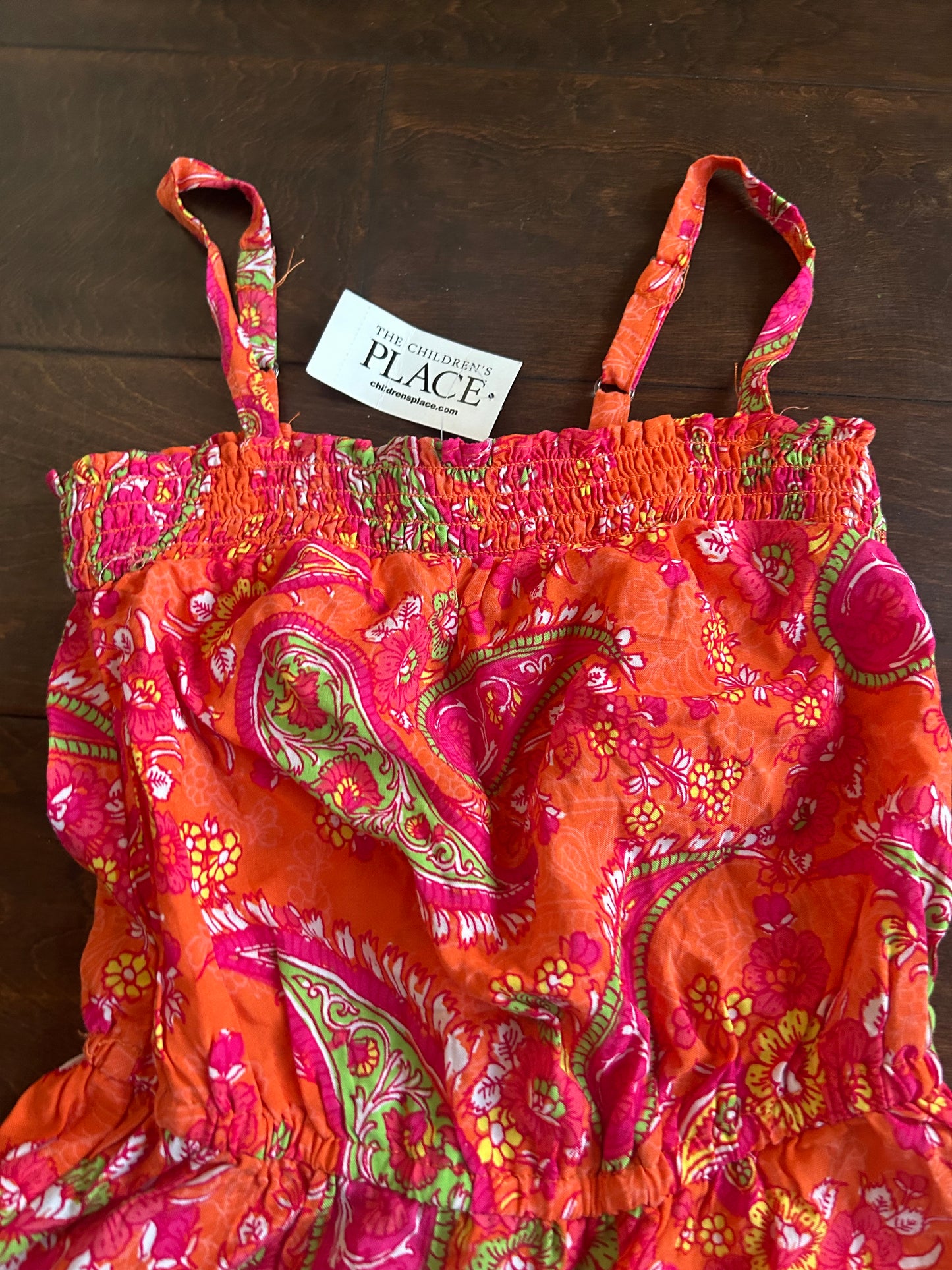 The Children’s Place Girls Sz 7/8 Romper Colorful New 4125