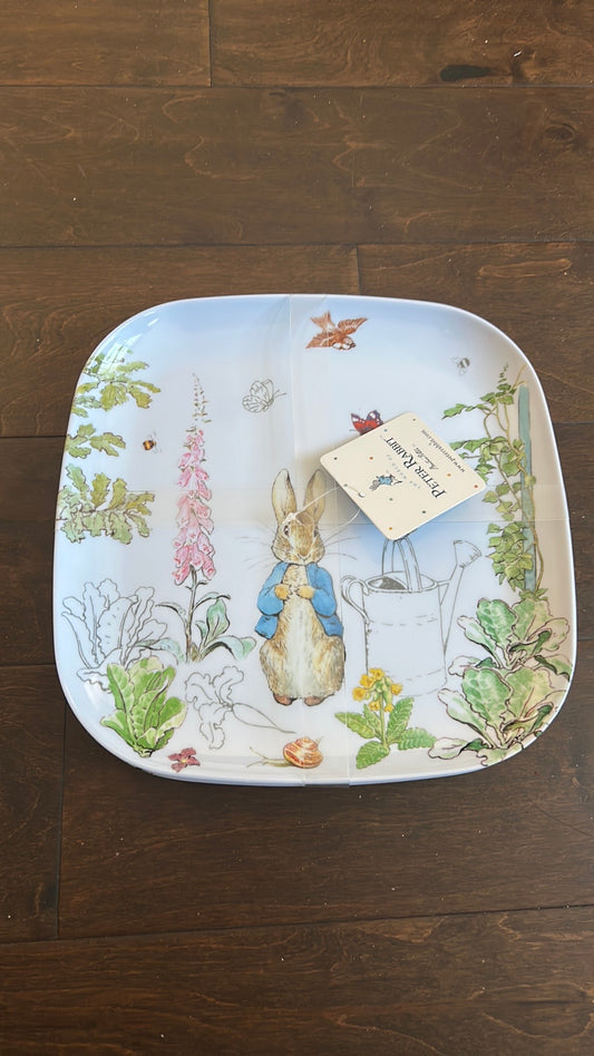 Beatrix Potter Peter Rabbit Melamine Dinner Plates Easter Spring Set of 4 New