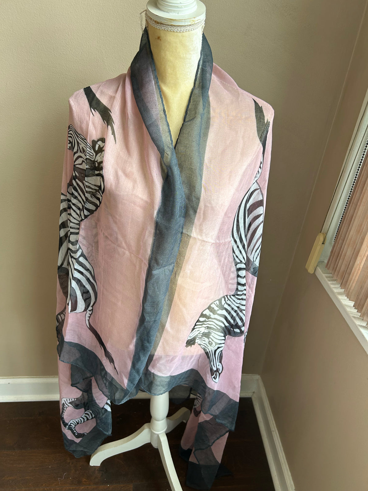 New Womens Animal Zebra Print Scarf Shawl  5002-3102