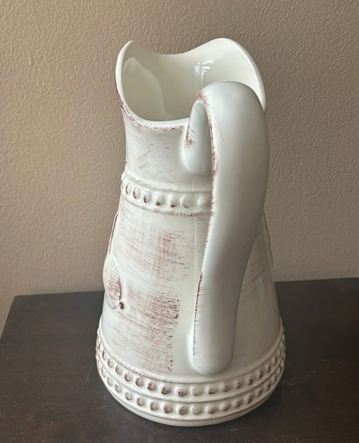 Farval Ceramics New Pitcher Bunny Easter Beige Handcrafted In Portugal