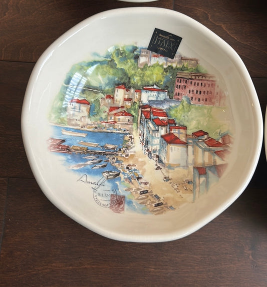 Effetti Set Of 3 Salad Bowls New Made In Italy Amalfi Coast Boats