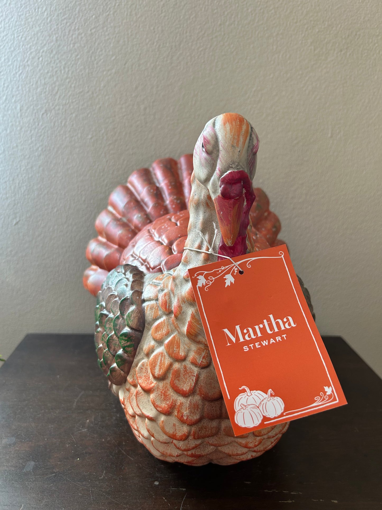 Martha Stewart Turkey Figurine New Colorful