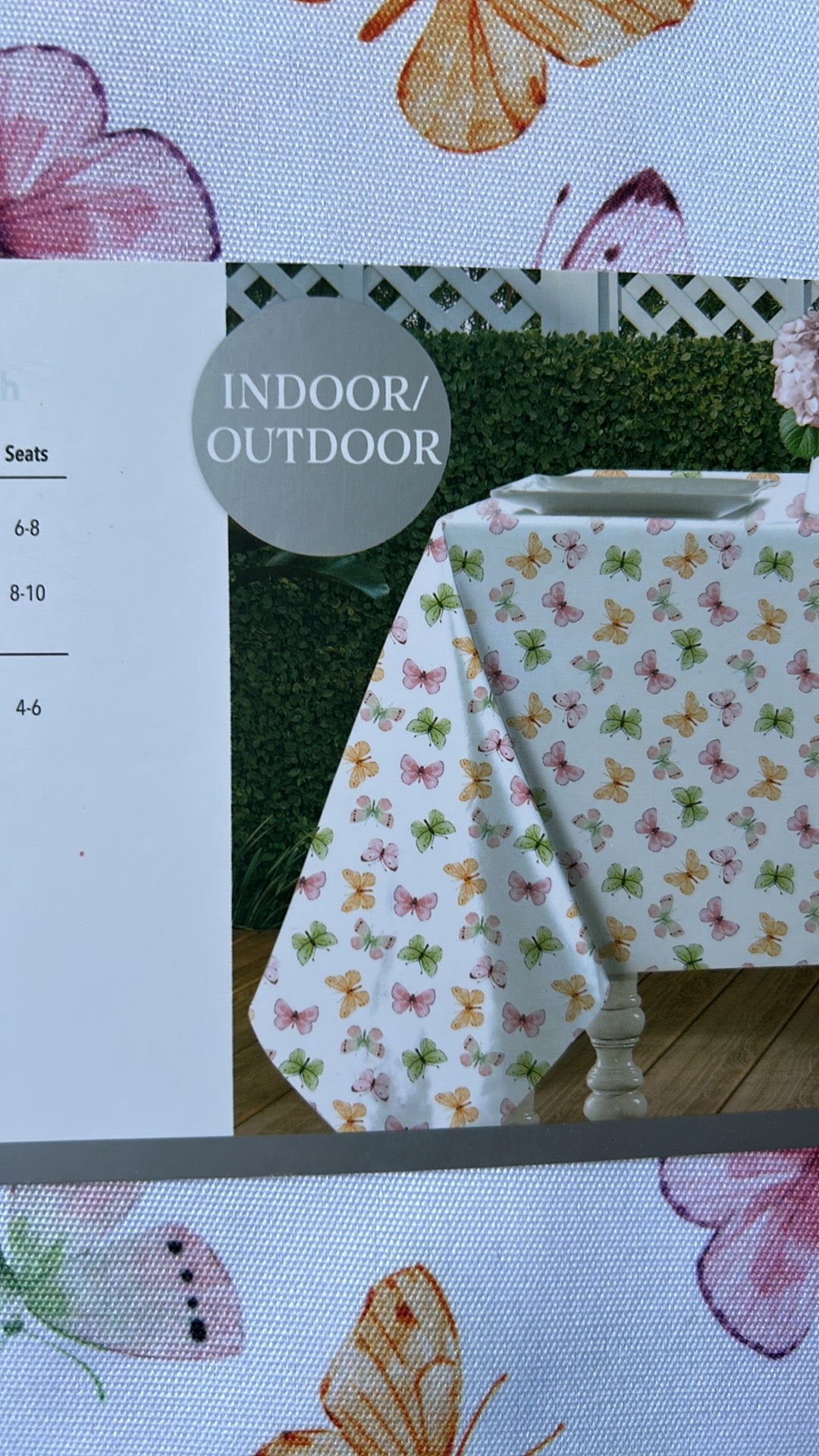 Colordrift New Tablecloth Butterflies Spring Colorful