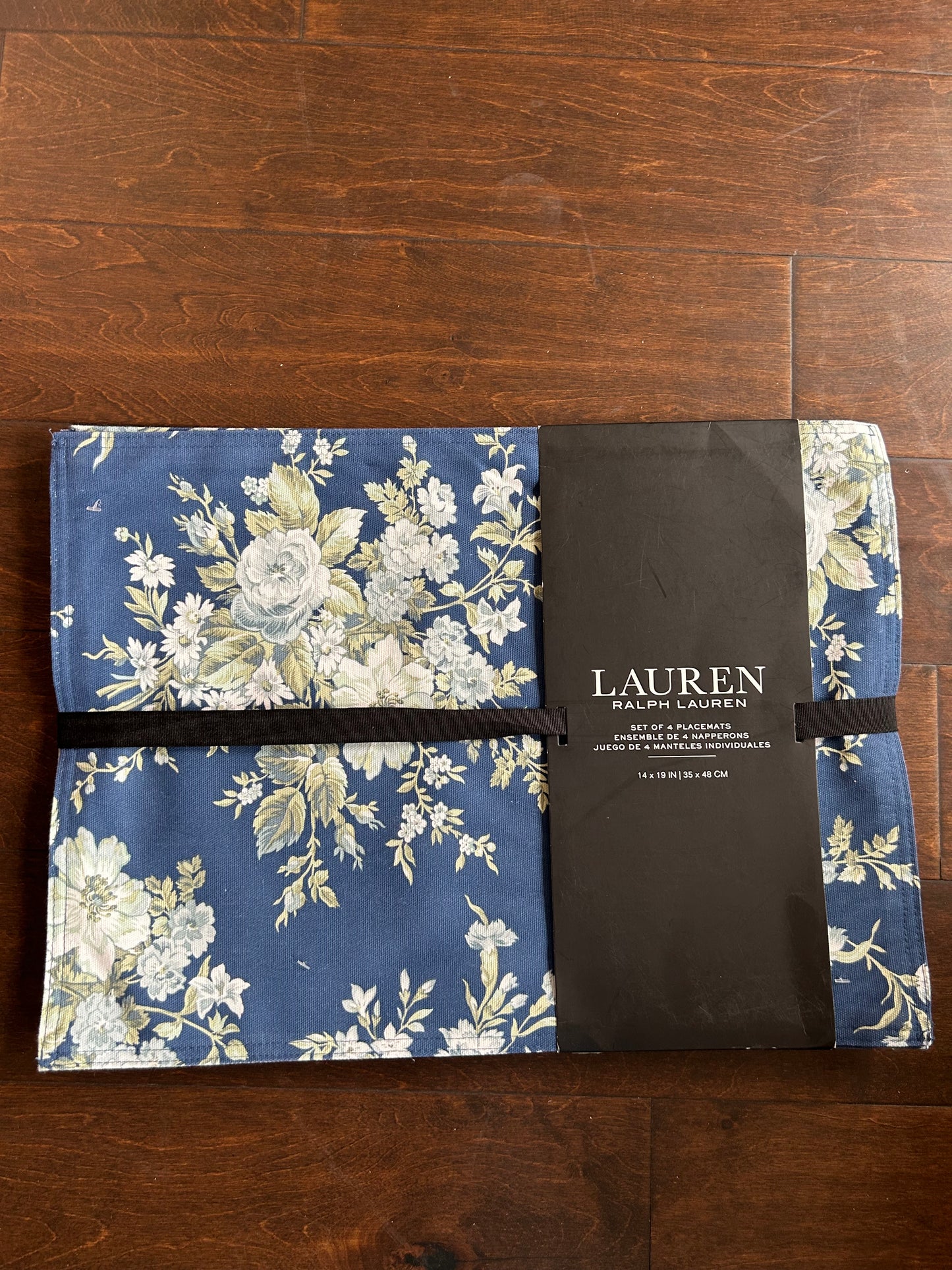 Lauren Ralph Lauren New Set Of 4 Placenats Blue Floral