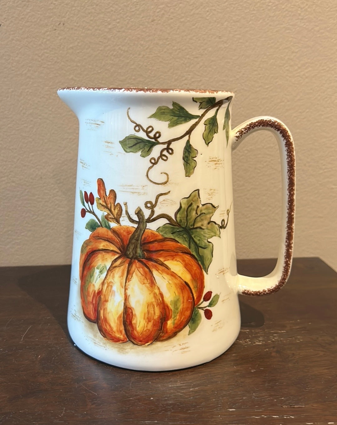 Maxcera  Ceramic Pitcher Pumpkins Fall Thanksgiving Ceramic New