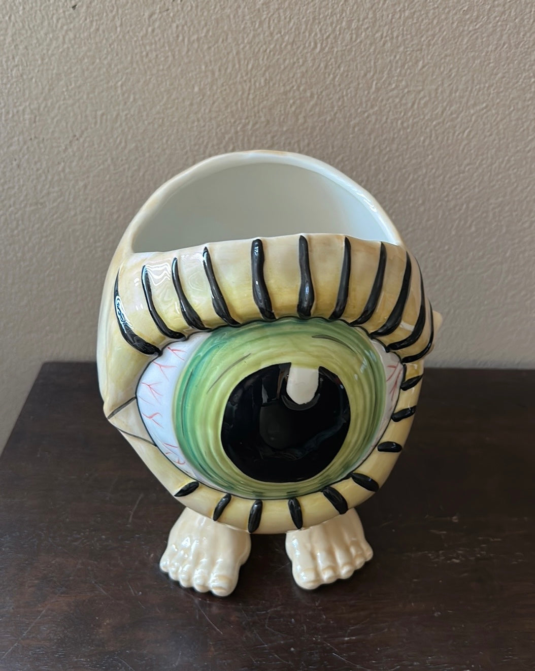 Blue Sky Clayworks Eyeball Candy dish Bowl Rare HTF Ceramic New