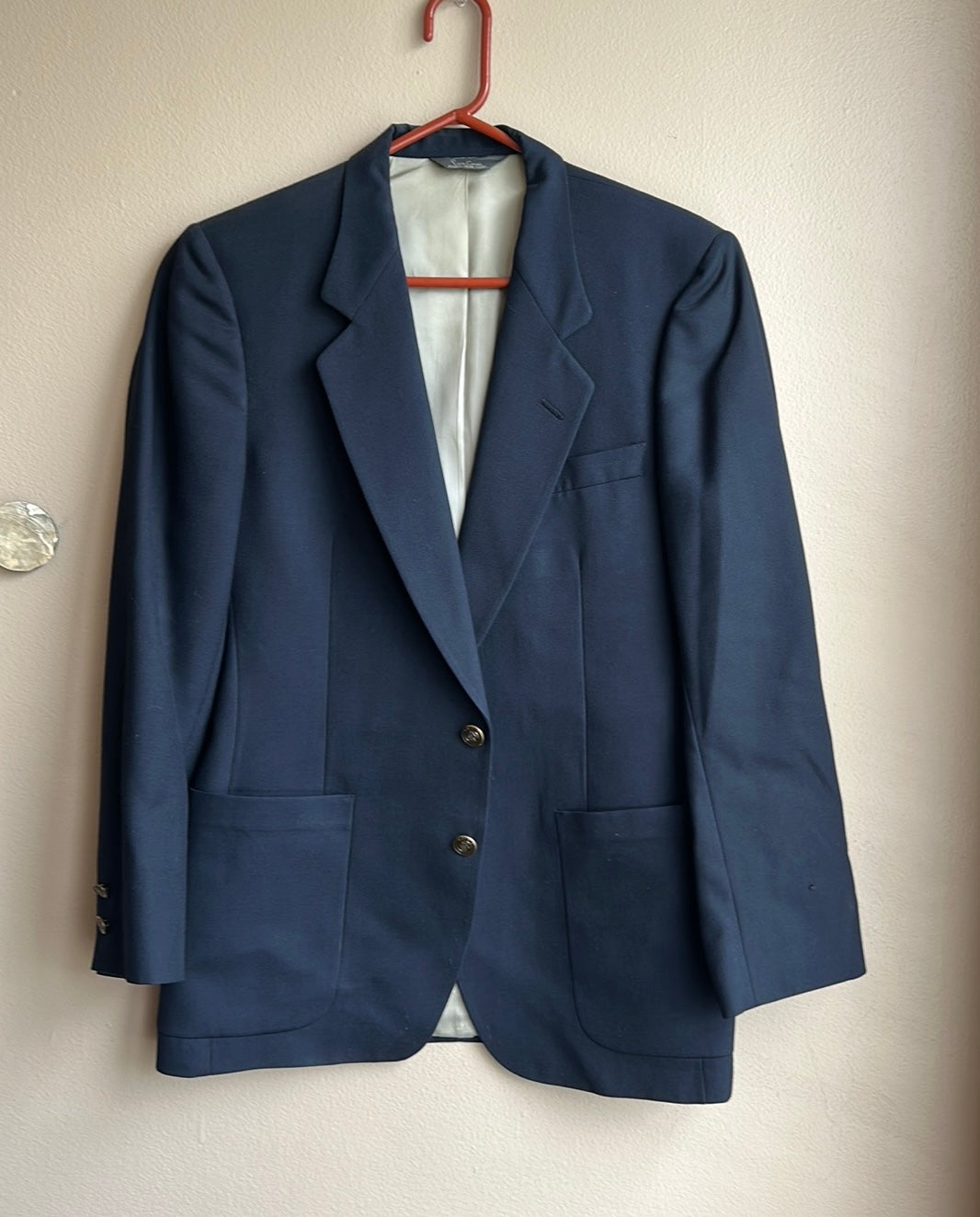 Pierre Cardin Men’s Blazer New Sz 40 Navy Blue Made In USA