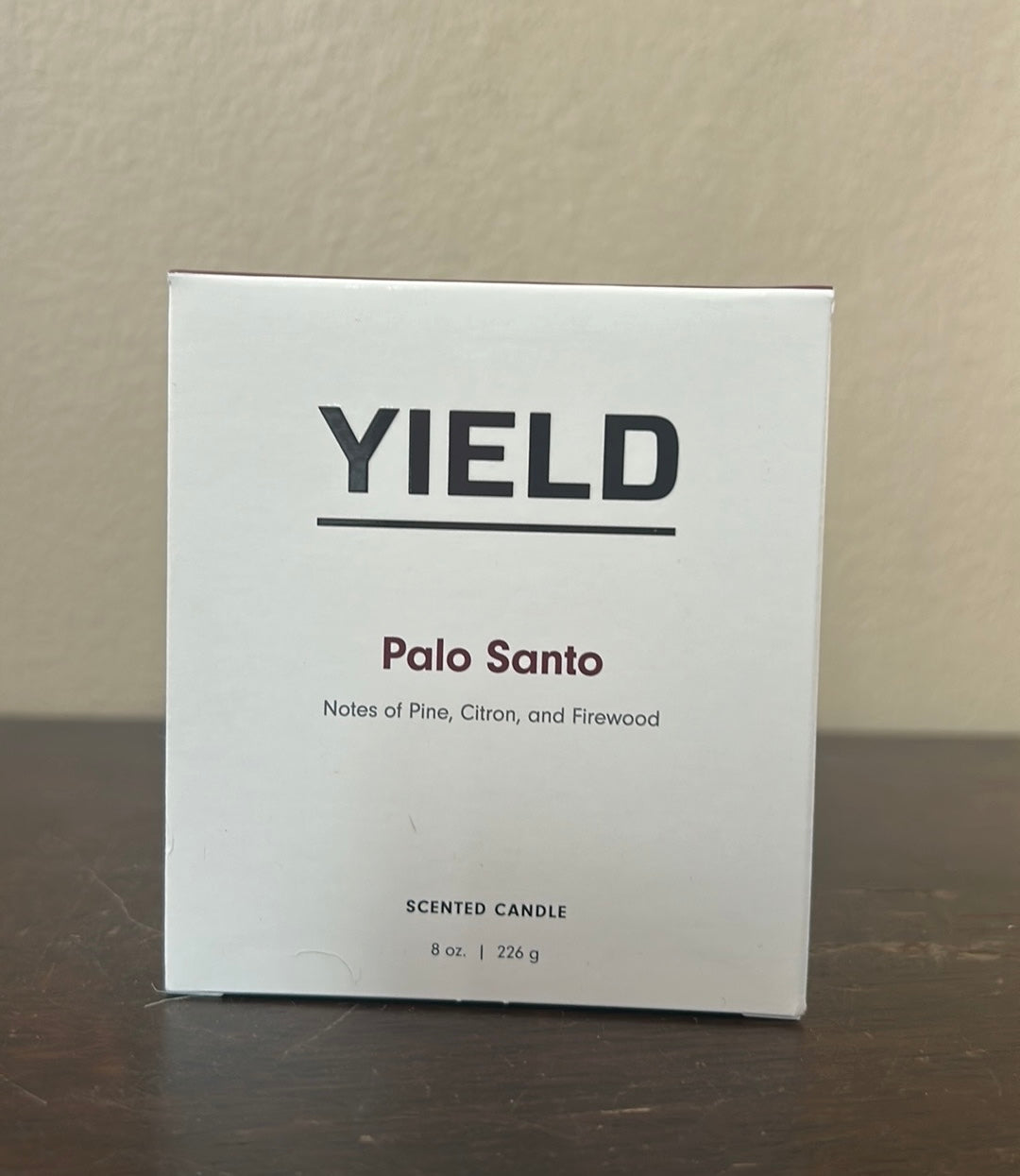Yield Scented Candle “Palo Santo” 8 Oz New Soy Wax Made In USA