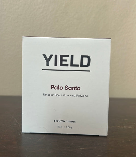 Yield Scented Candle “Palo Santo” 8 Oz New Soy Wax Made In USA