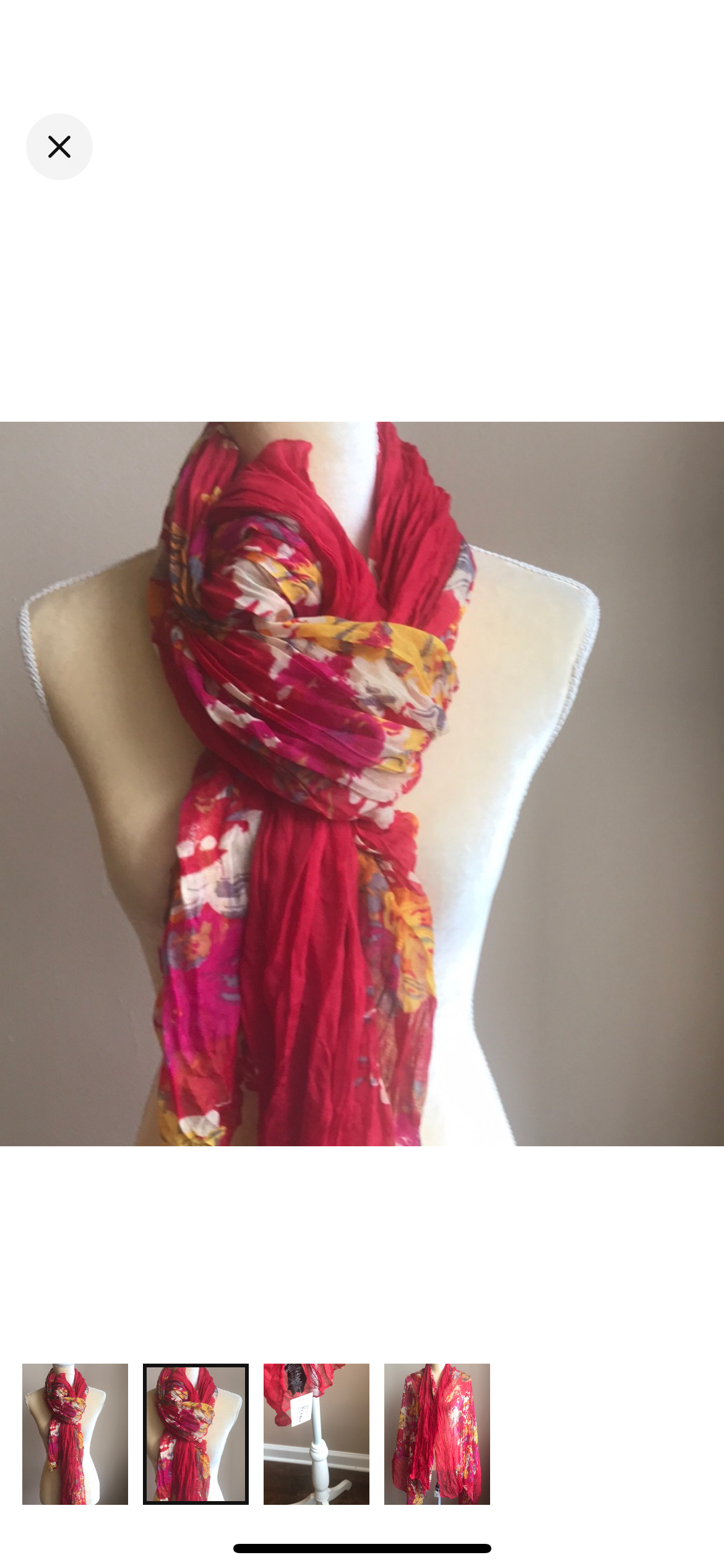 Forever 21 New Crinkle floral print scarf Womens 5000-3102
