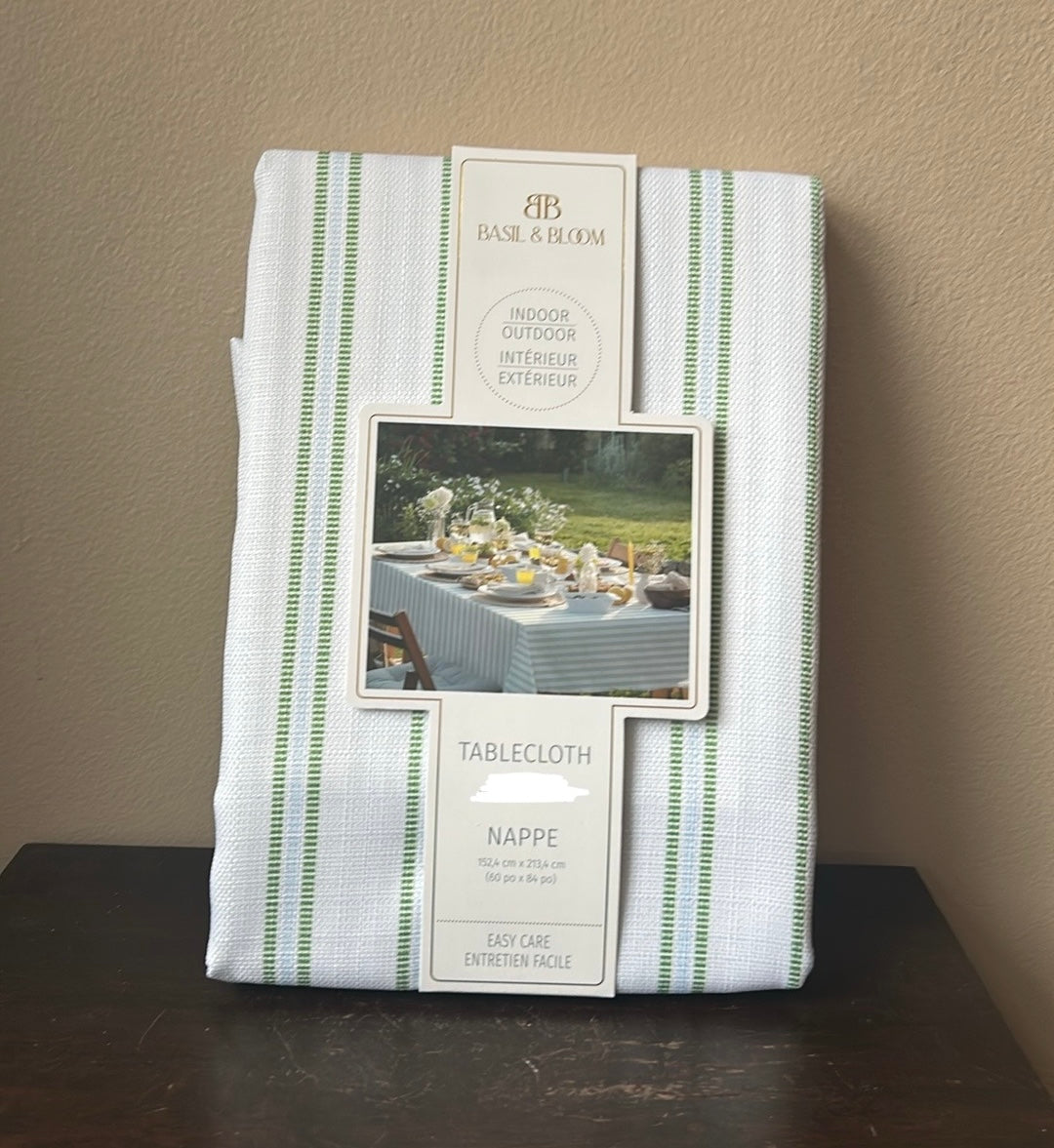New Striped Tablecloth Green White St Patrick’s Day Irish