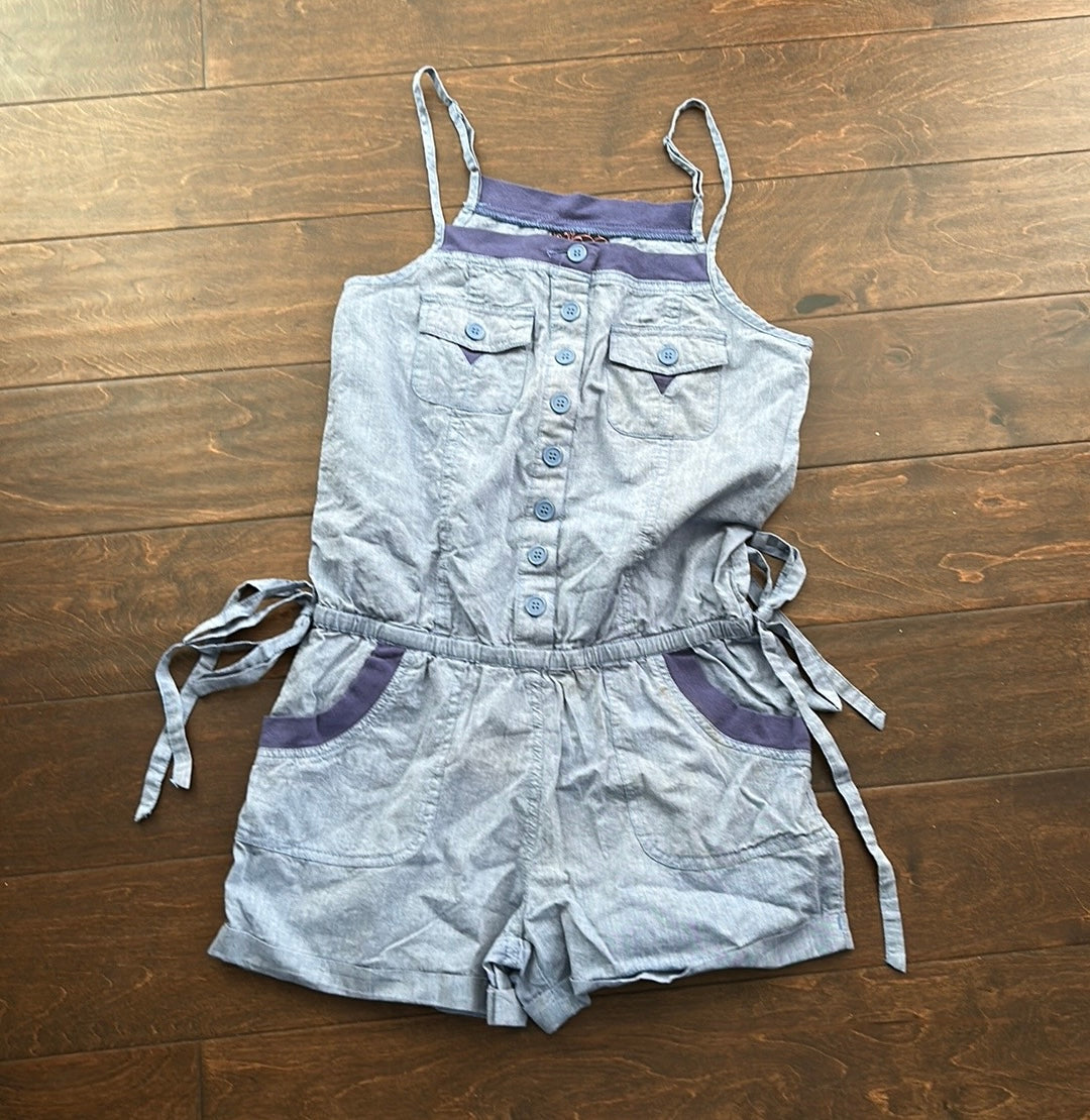 Confess Women’s Blue Romper Cotton Sz S