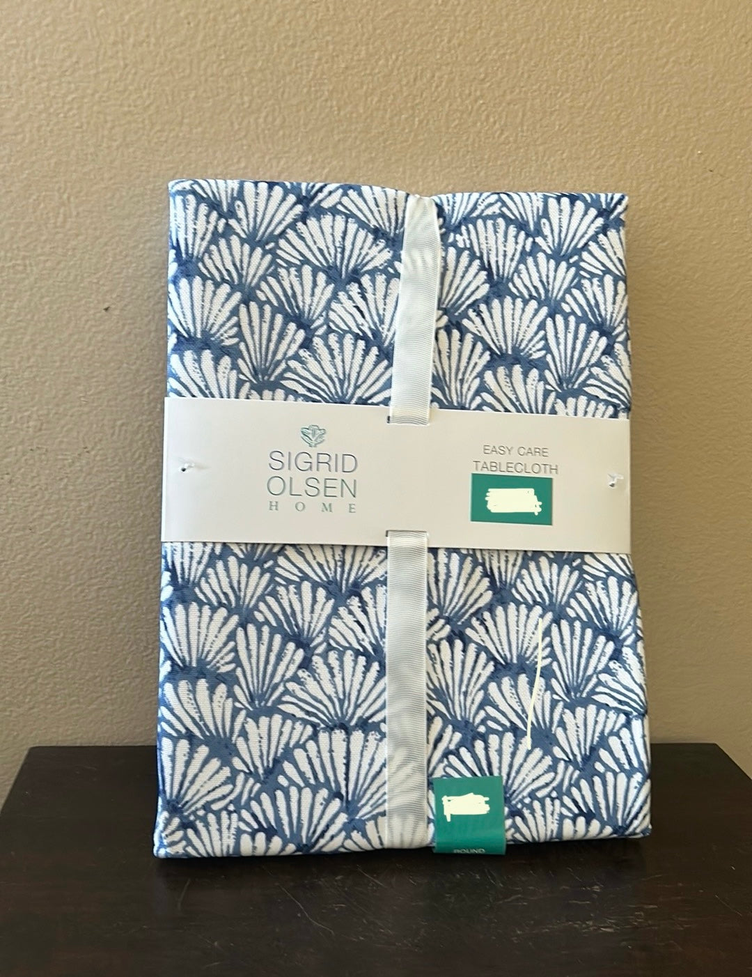 Sigrid Olsen Tablecloth Blue White Nautical Shell New