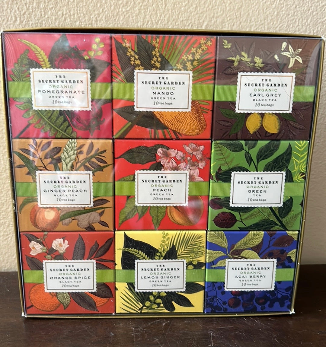 The Secret Garden Garden 9 individual boxes of tea with 10 tea bags each