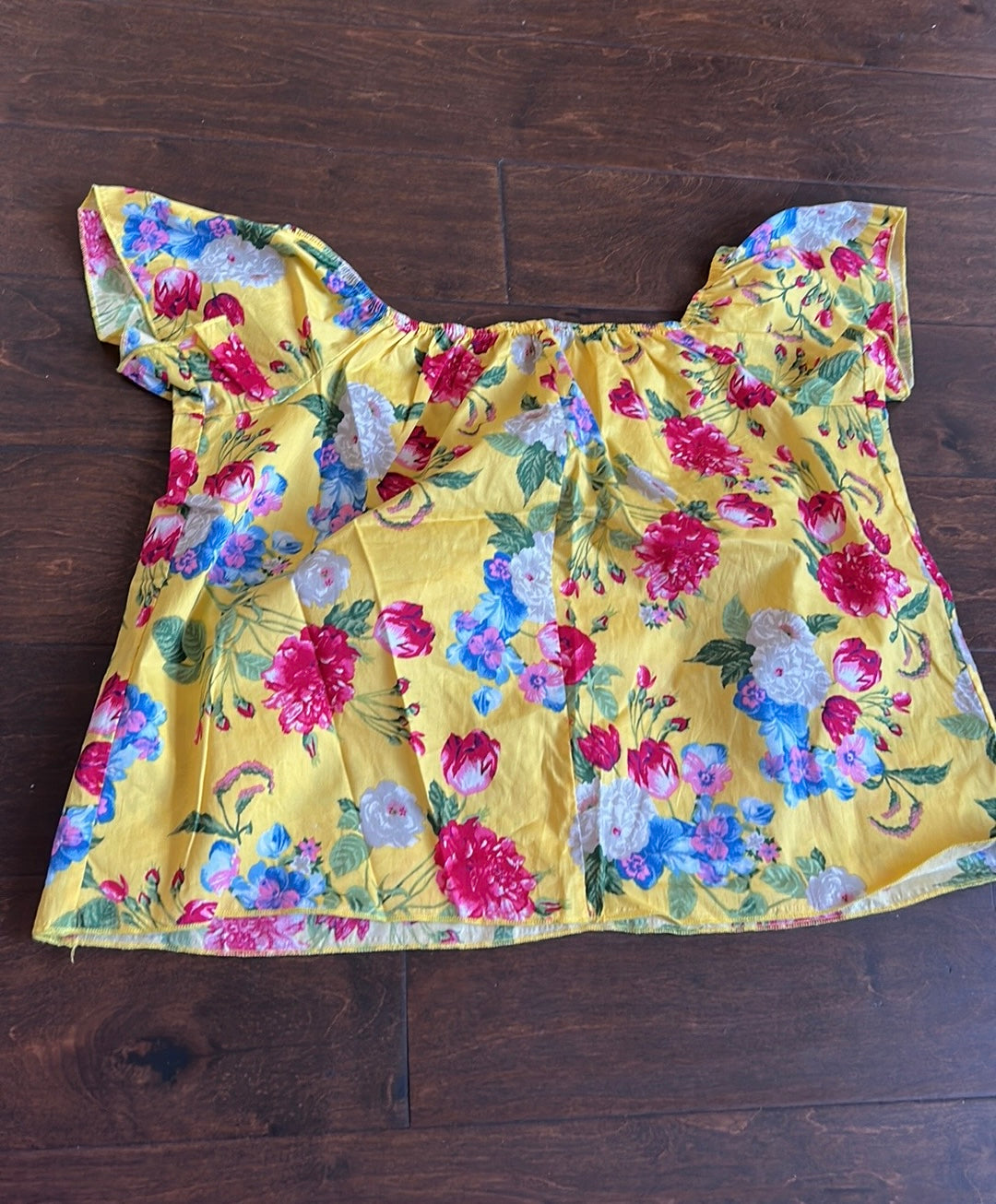 T*I*M*I*N*G  Woman's Blouse Top Floral Cotton blend Size S Colorful ST2825
