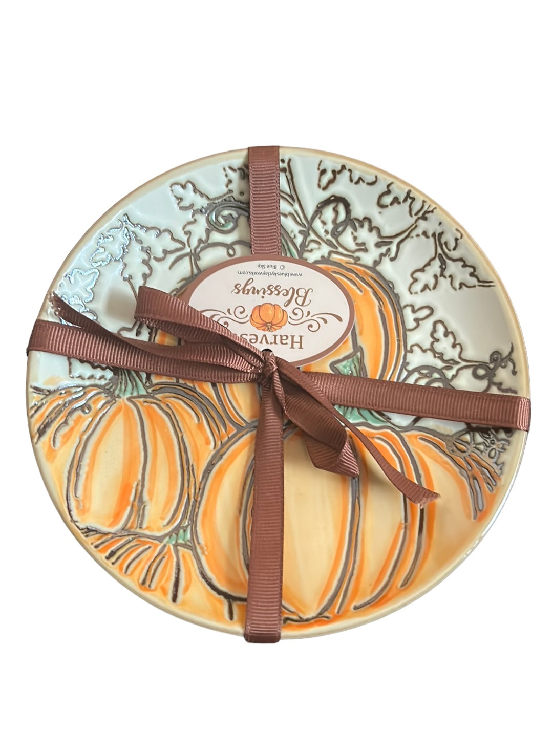 Set of 4 Eli + Ana Thanksgiving Fall Autumn  Pumpkin Appetizer Dessert   Plates