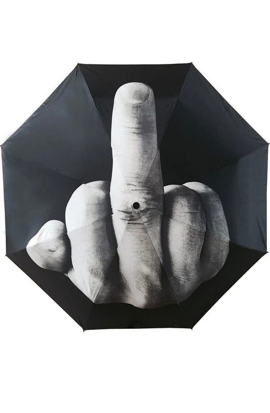 Lejorain Folding MIDDLE FINGER Umbrella White Elephant Gift Waterproof New