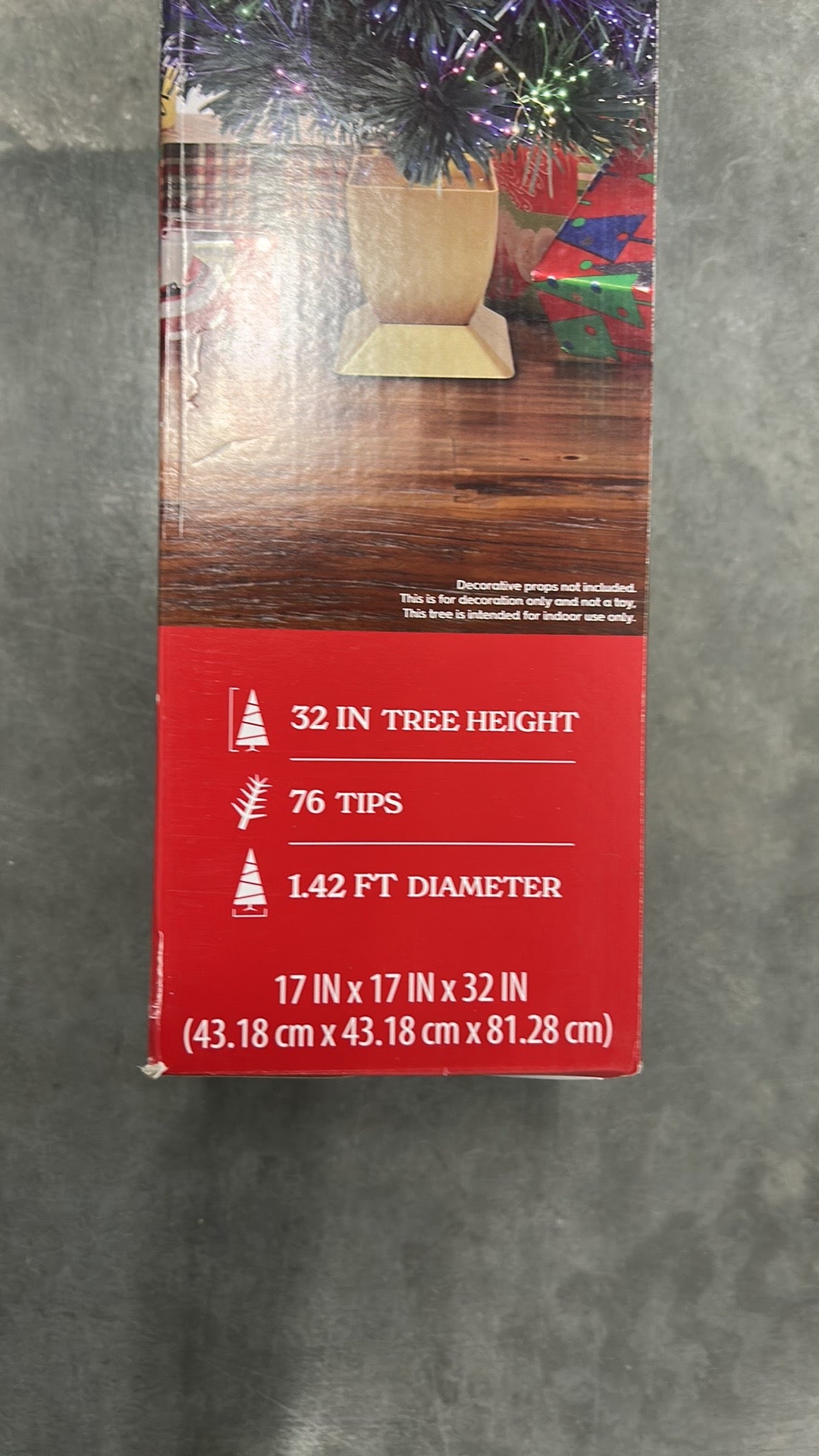 Holiday Time Prelit LED Fiber Optic Spruce Christmas Tree Green Color Change 32"