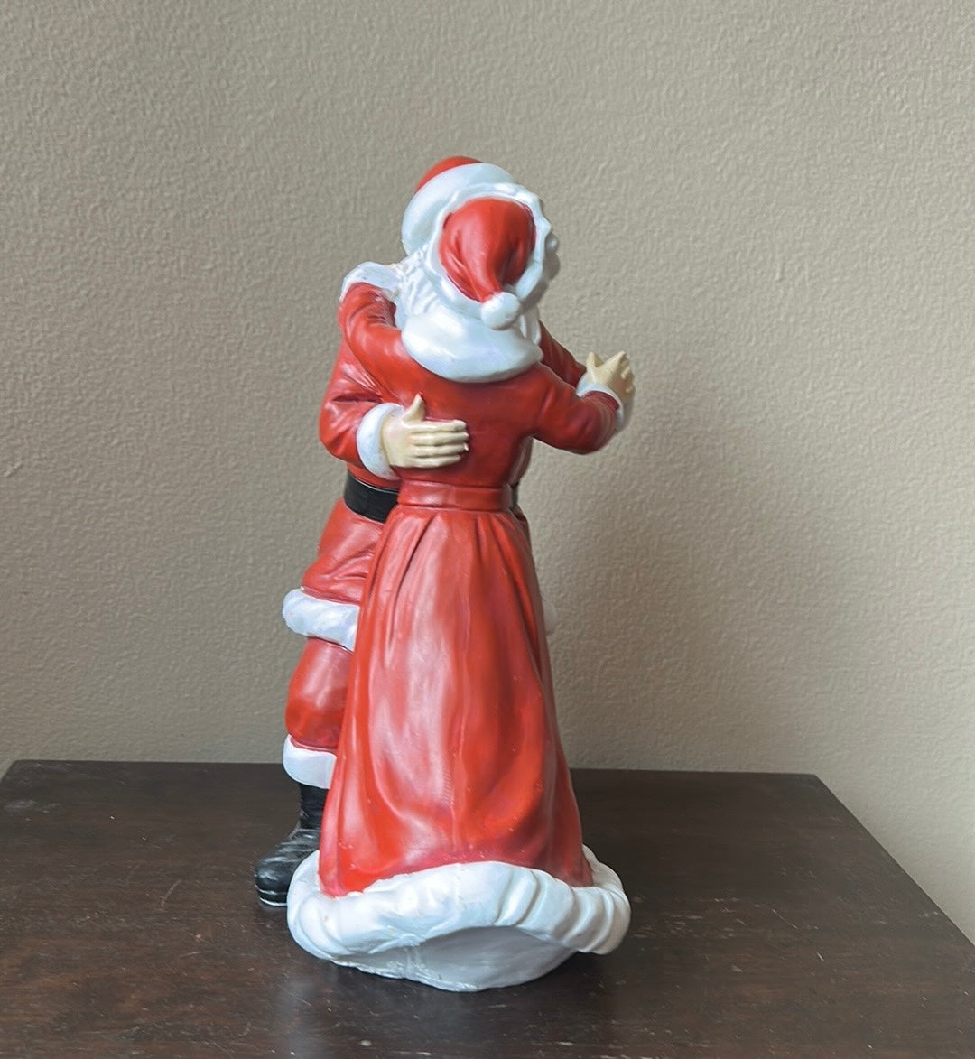 Cute Mr & Mrs Santa Claus Dancing Pose Tabletop New Figurine 12”