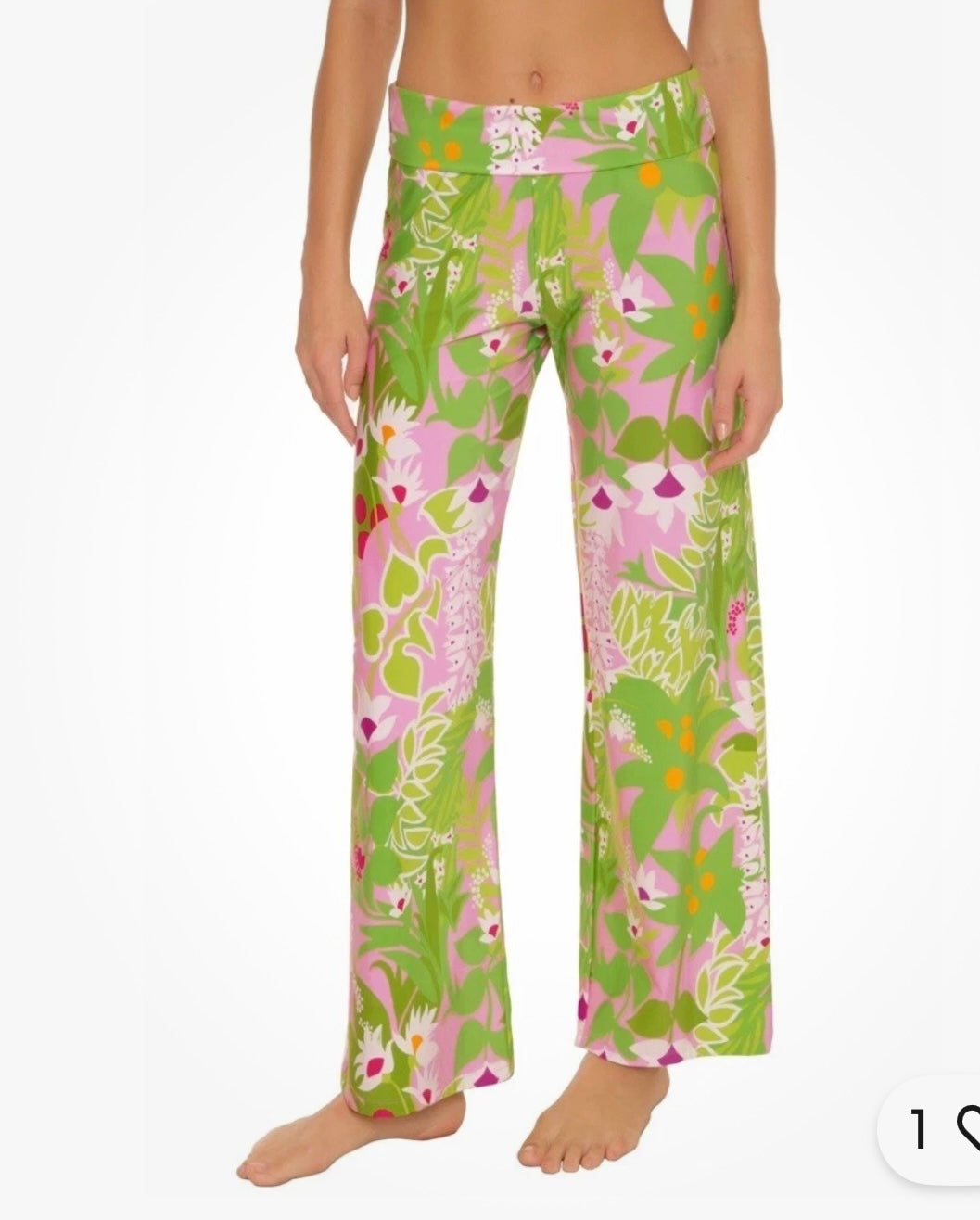 TRINA TURK LA PALMA PANTS Swim Cover Up Beach Sz L New