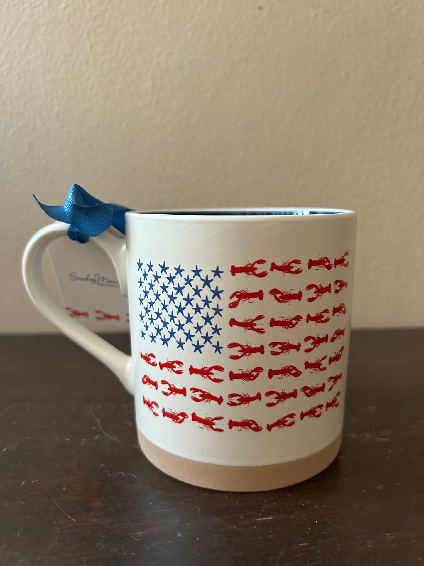 New Sunday Mornings Set Of 4 Ceramic Mugs Americana 16 Oz Lobster Crab