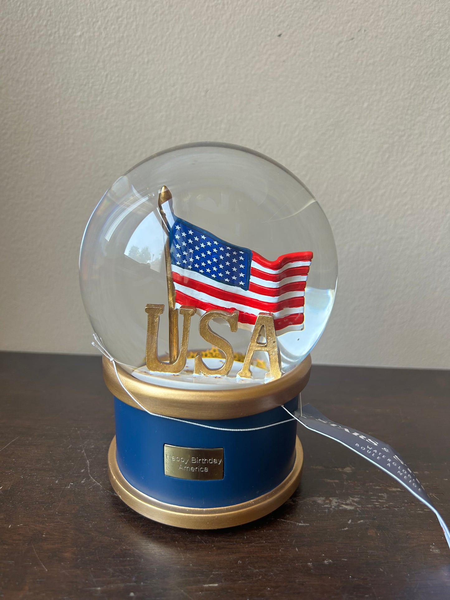 Stars & Stripes Americana Snowglobe Happy Birthday America July 4th Flag New