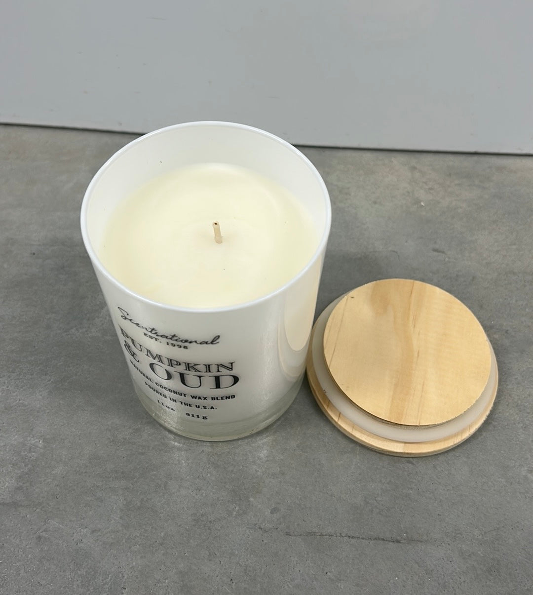 Scentsational Pumpkin & Oud  Candle Glass Jar 11 Oz Coconut Wax