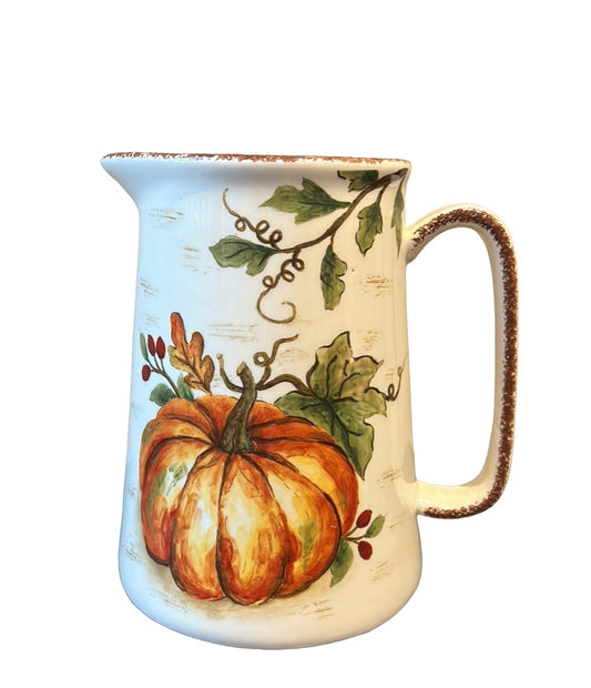 Maxcera  Ceramic Pitcher Pumpkins Fall Thanksgiving Ceramic New