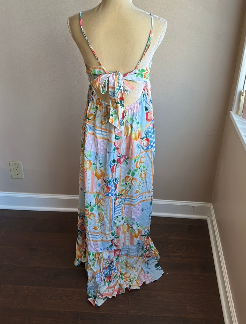 Paper Heart Womens Spring Summer Dress Fruits New Floral Sexy Back