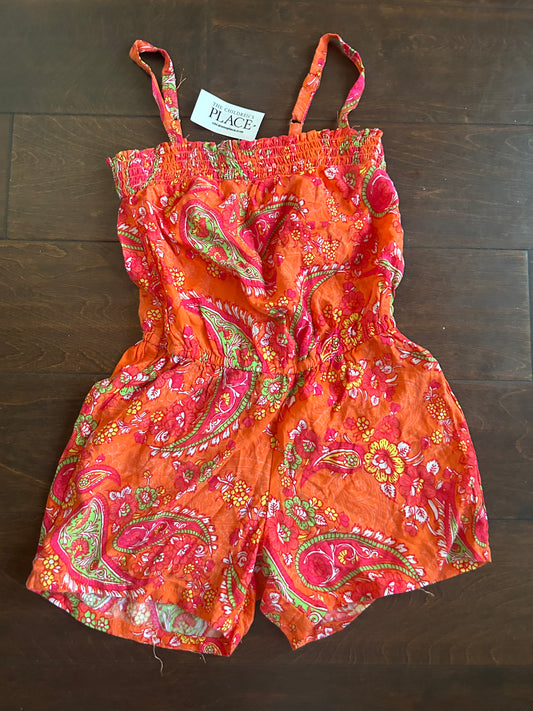 The Children’s Place Girls Sz 7/8 Romper Colorful New 4125