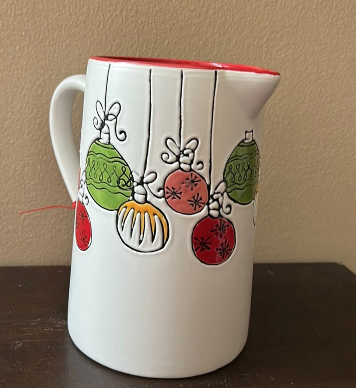 Spectrum  Designz Ceramic Pitcher  Vase Christmas Ornaments Ceramic New