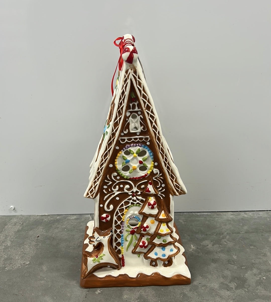 Blue Sky Clayworks Gingerbread House Tea Light Holder New Christmas Decor