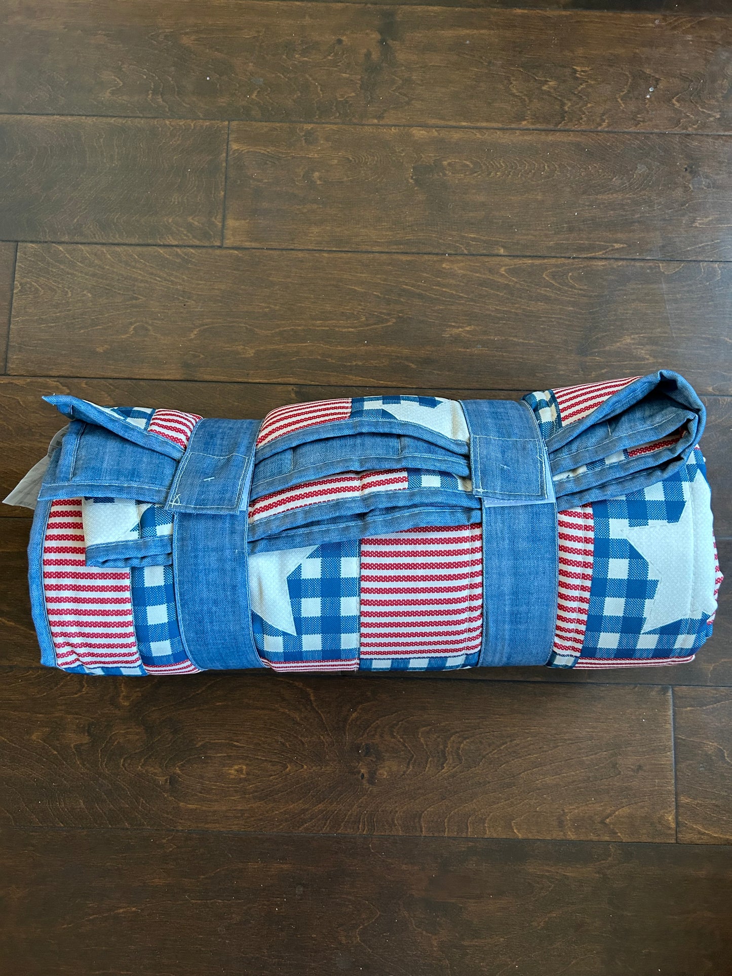 Martha Stewart Coastal Picnic Blanket Reversible Outdoor Americana 60x70"