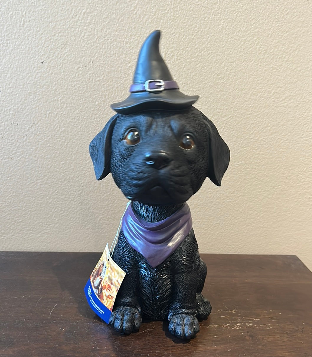 Cute Black Halloween Bobble head Dog New Witch Hat -Amyshandicrafts