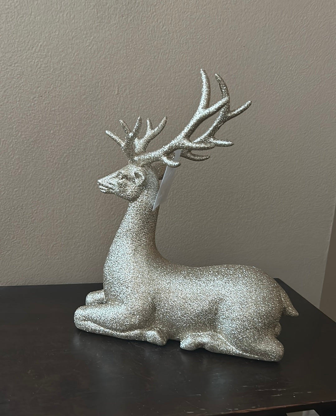 New Reindeer Sitting Shimmery Gold  Christmas Decor
