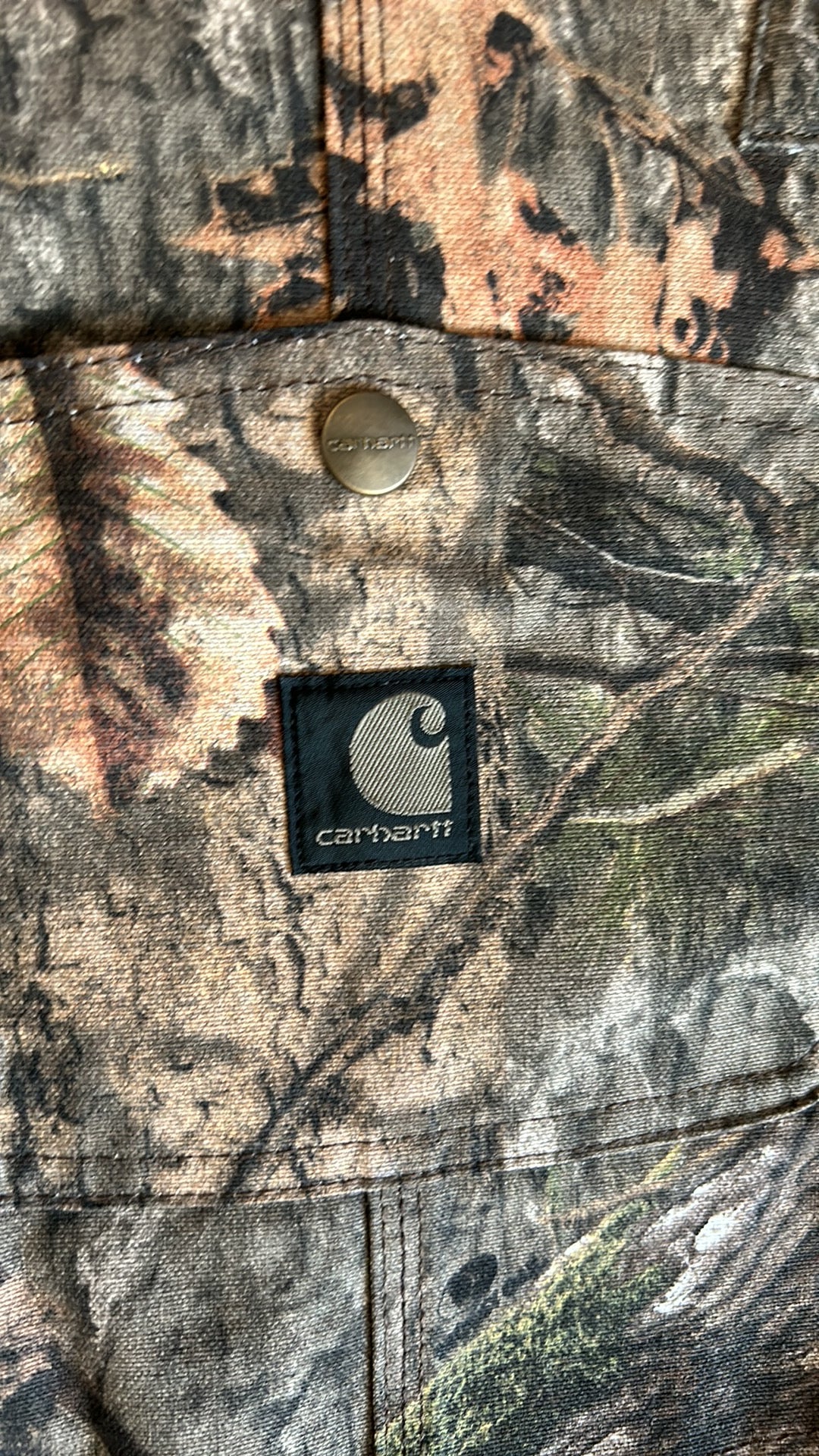 Carhartt Realtree Canvas Camo Bib Overalls Insulated Boys Sz 16