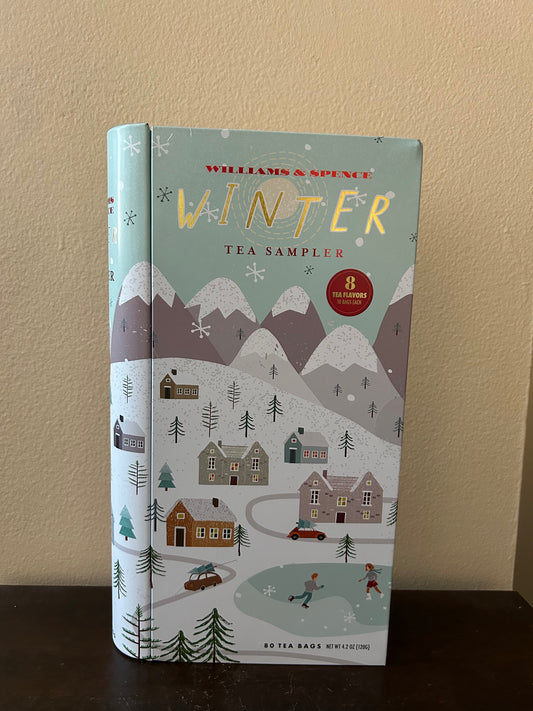 Williams & Spence Winter Book Shape Box 80 Tea Bags Exp 08/27  Christmas Gift