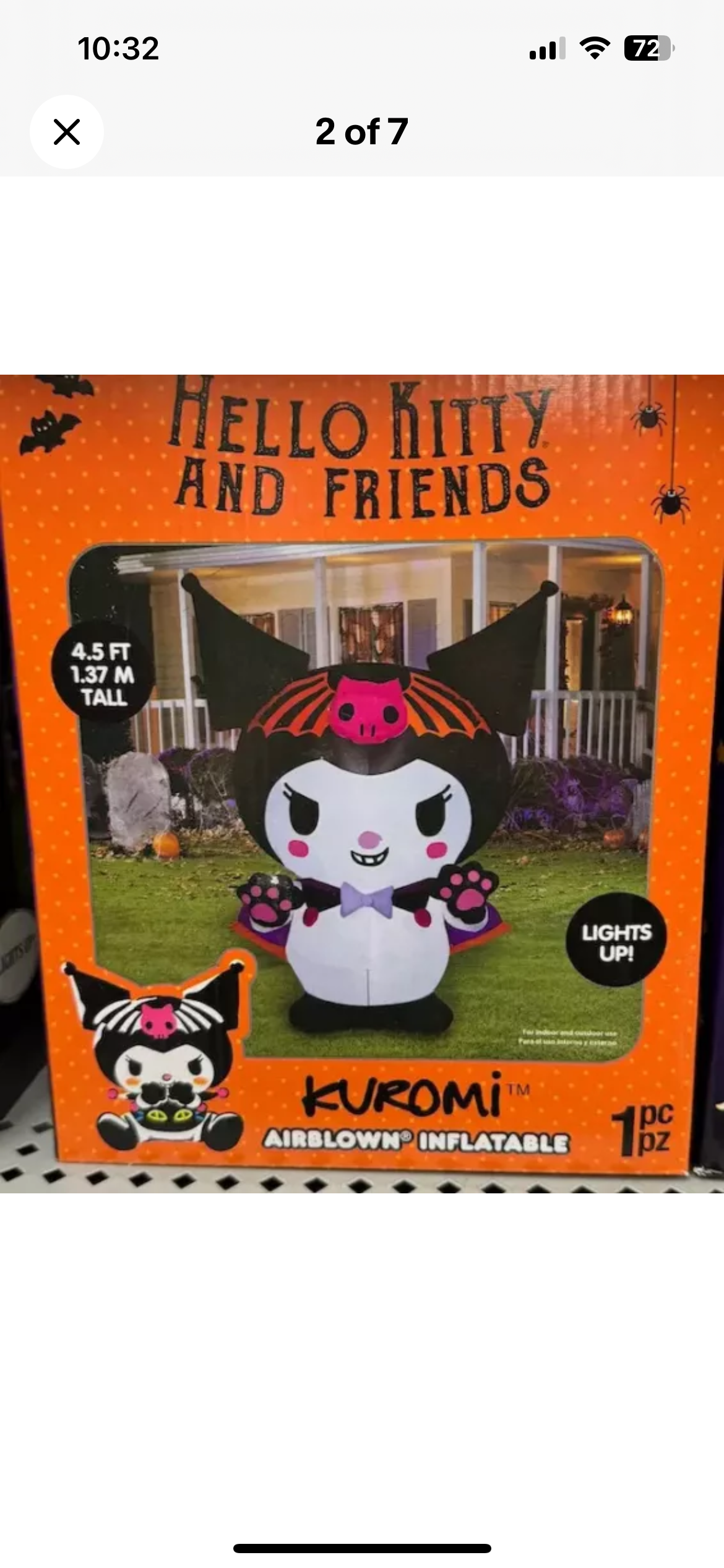 Hello Kitty & Friends Kuromi Airblown Inflatable Halloween Yard Decor NEW 2024