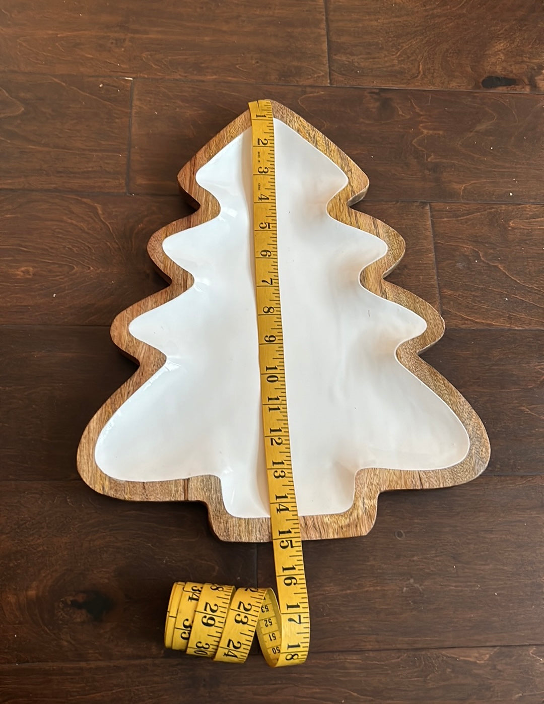 New Wood Christmas Tree Shaped Serving Platter Cheese Board