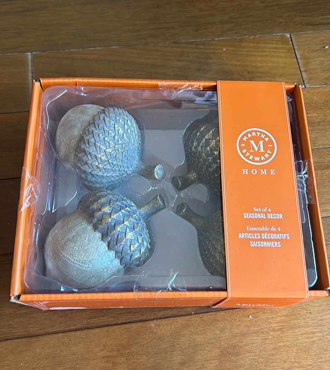 Martha Stewart Set Of 4 Acorns Decorative New Fall Thanksgiving