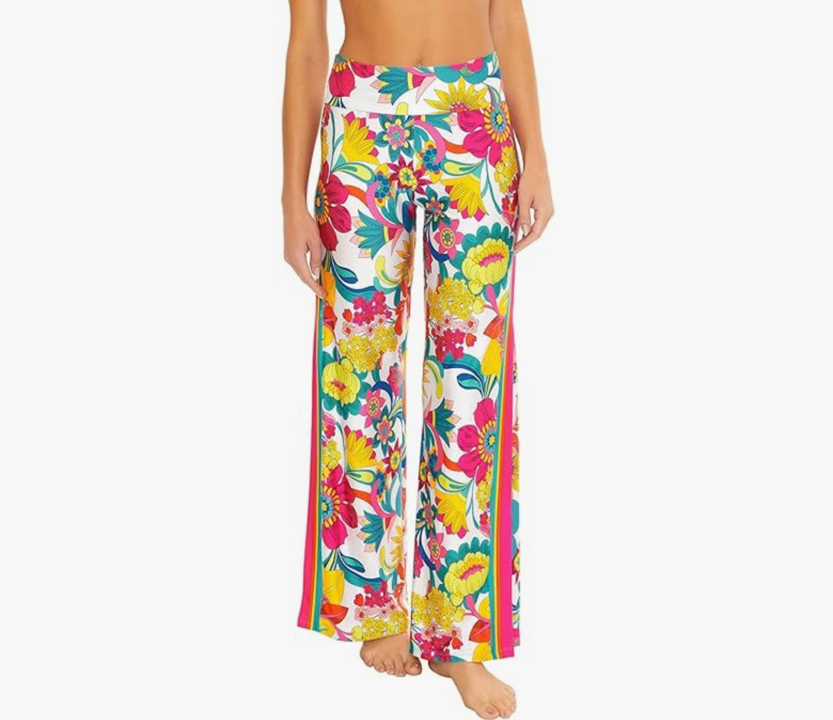 NWT Trina Turk Women’s Fontaine Swim Beach Coverup  Pants $162 Floral